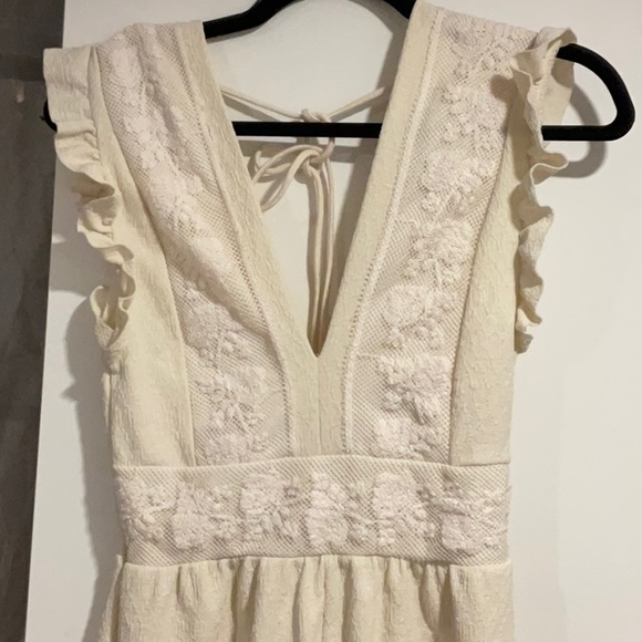 NWOT Zara Ecru Guipure Jumpsuit Small - Picture 3 of 3